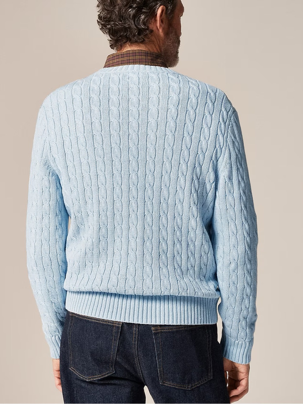 J. Crew Cream Cable-Knit Crewneck Sweater - Picture 3 of 3